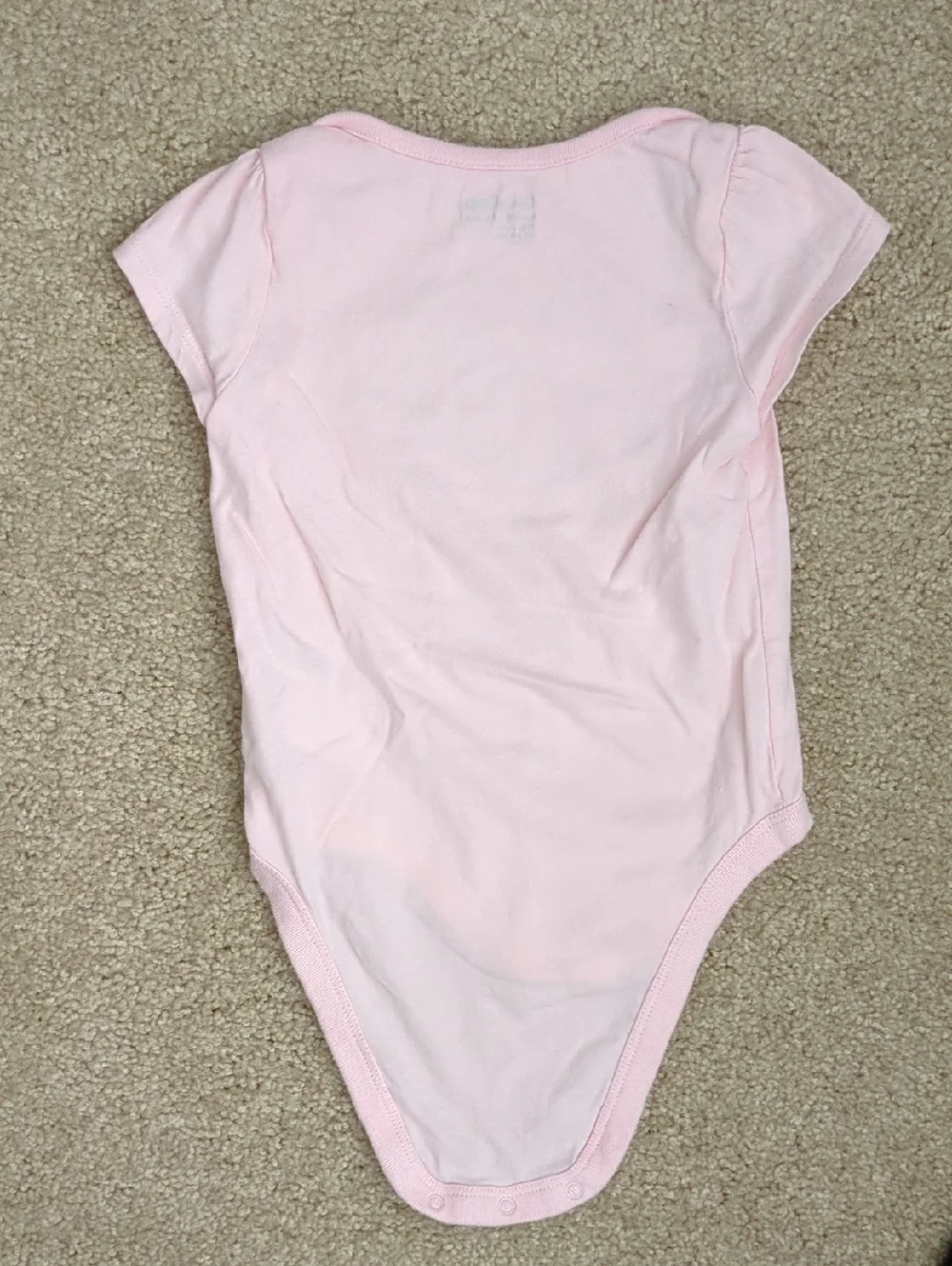 GAP Light Pink Baby Bodysuit with Floral Design